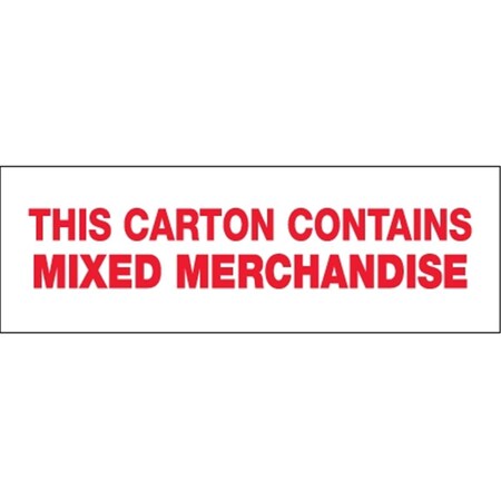 Perfectpitch 2 in. x 55 yards - Mixed Merchandise Pre-Printed Carton Sealing Tape - Red & White, 36PK PE3356882